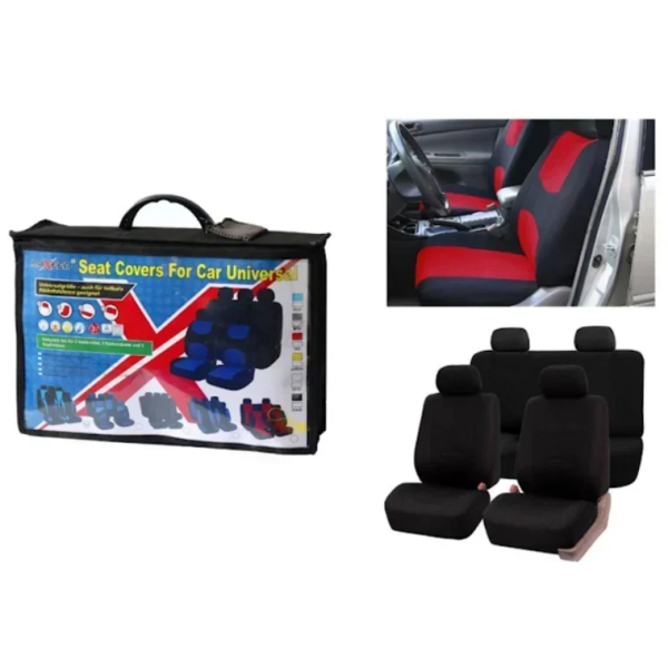 Full Set Κάλυμμα Καθισμάτων Αυτοκινήτου 9τμχ XM21-2 Μαύρο 30476