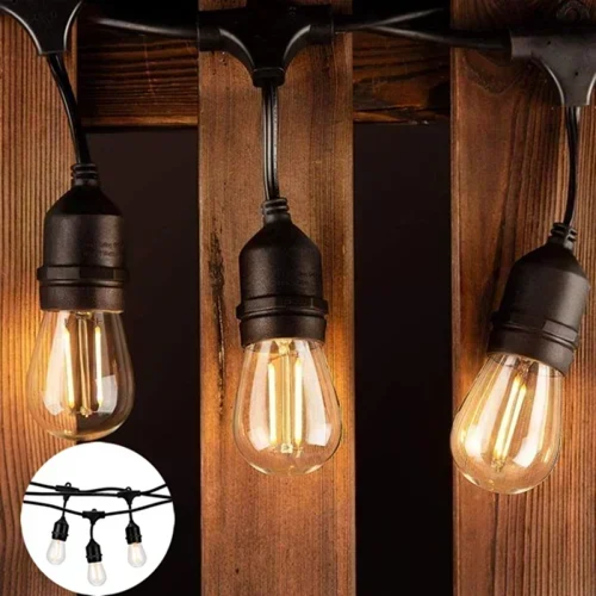Γιρλάντα φωτισμού εξωτερικού χώρου 10m 20LED Aerbes AB-DC03 - Image 2