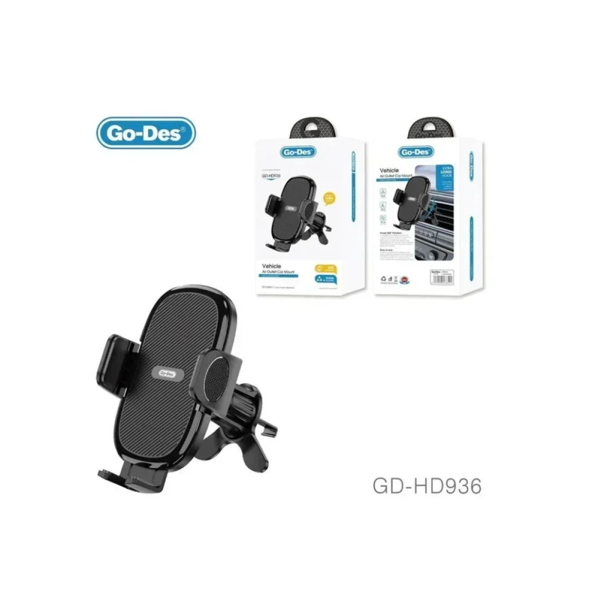 GO DES GD-HD936 Βάση Στήριξης Κινητού Αυτοκινήτου με Ρυθμιζόμενο Βραχίονα