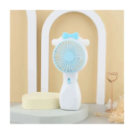 Hello Kitty Μίνι Φορητός Επιτραπέζιος Ανεμιστήρας USB Επαναφορτιζόμενος DD5641-ABCD, Λευκό
