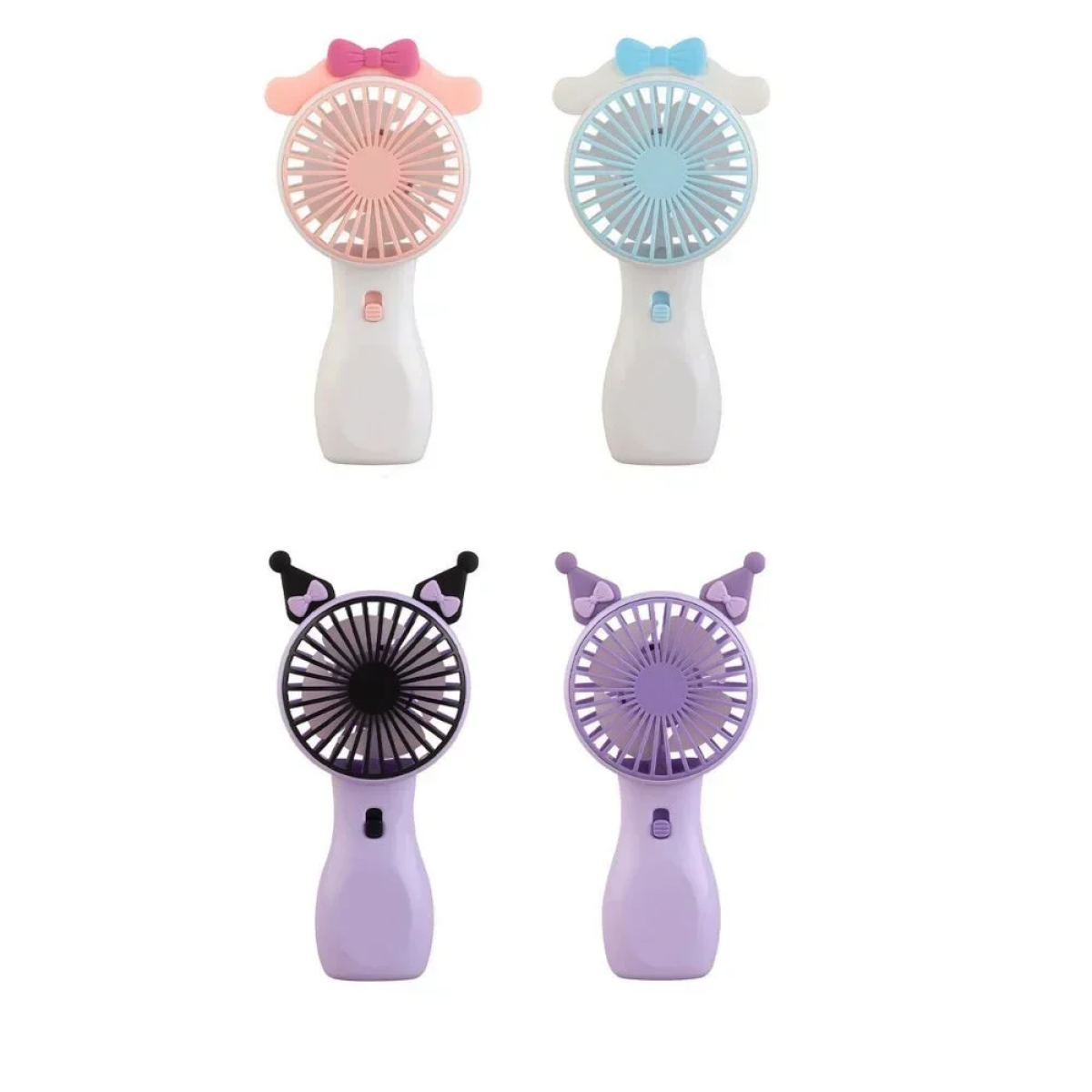 Hello Kitty Μίνι Φορητός Επιτραπέζιος Ανεμιστήρας USB Επαναφορτιζόμενος DD5641-ABCD, Μαύρο