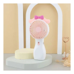 Hello Kitty Μίνι Φορητός Επιτραπέζιος Ανεμιστήρας USB Επαναφορτιζόμενος DD5641-ABCD, Ροζ