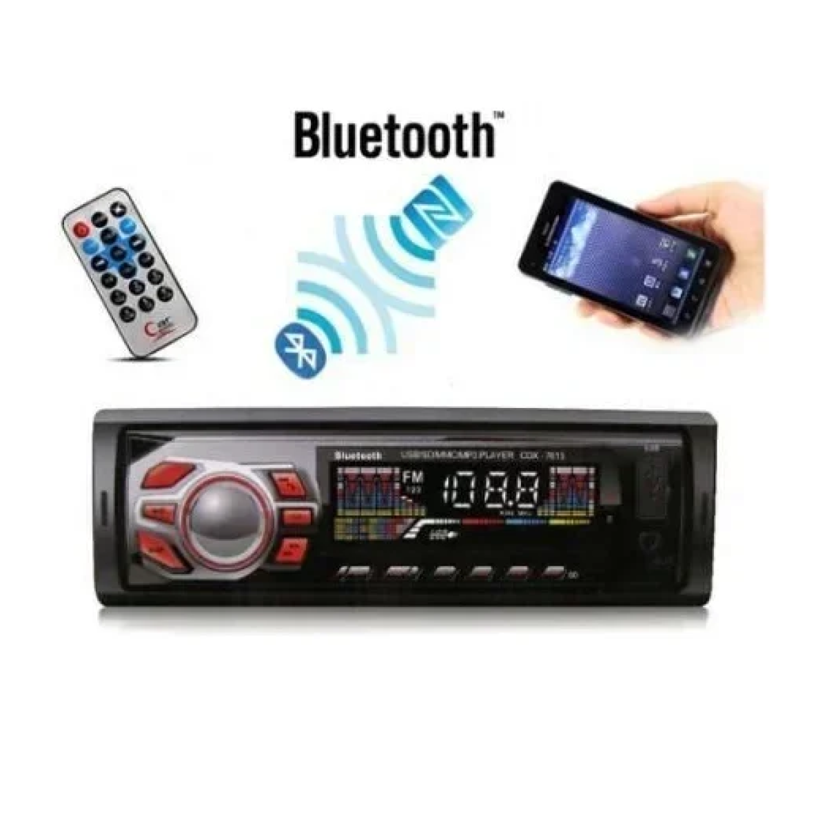 Ηχοσύστημα αυτοκινήτου Universal 1DIN Bluetooth/USB/AUX CDX-7613BT - μαύρο - Image 3