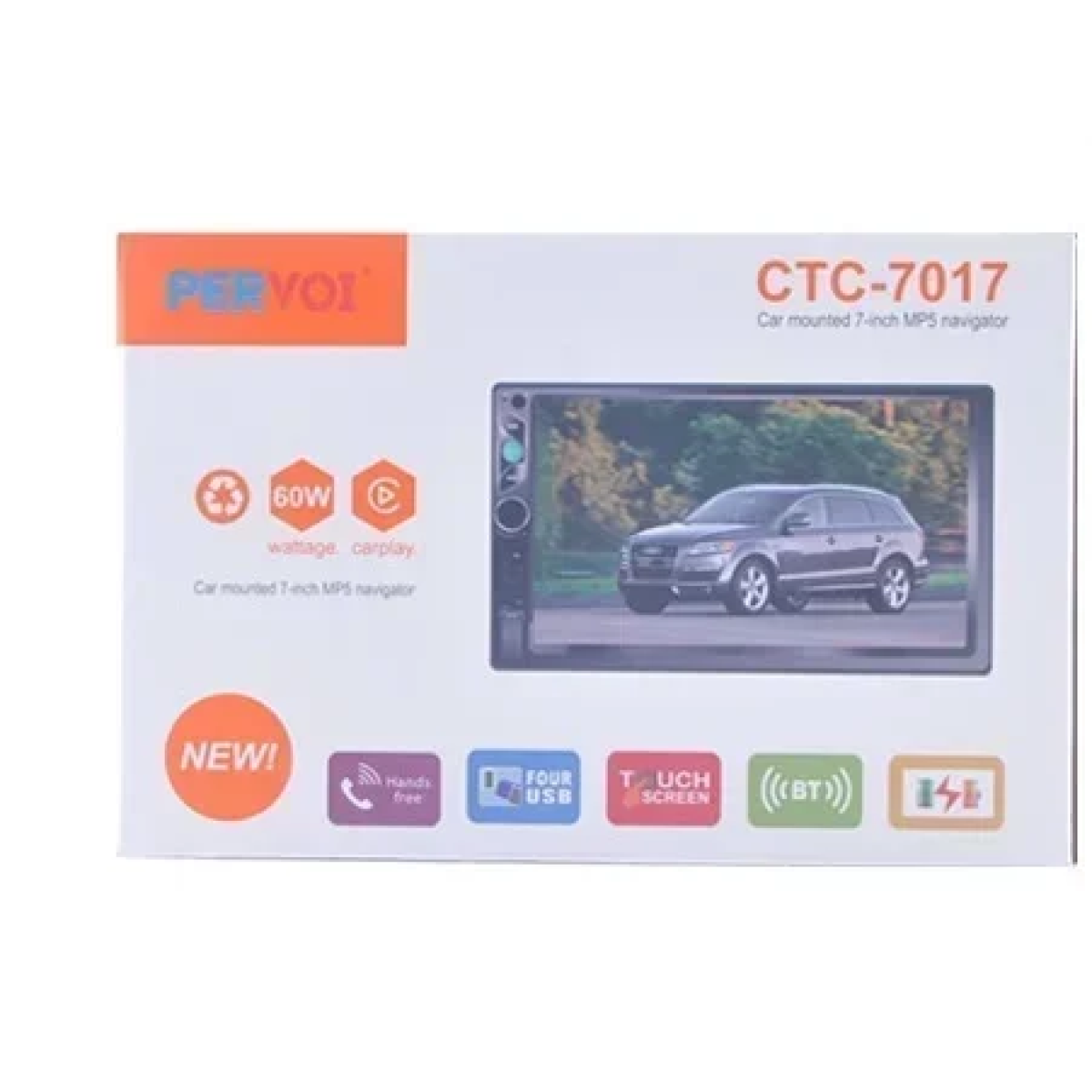 Ηχοσύστημα Αυτοκινήτου Universal 2DIN (Bluetooth/USB/AUX) 60Wx4 με Οθόνη Αφής 7″ CTC-7017