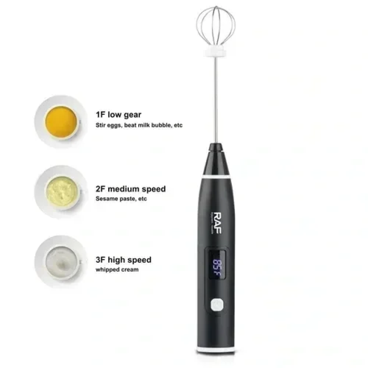Ηλεκτρικό σύρμα αυγών - Electric Egg Whisk 20W RAF R.322 μαύρο - Image 3