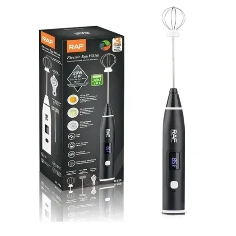 Ηλεκτρικό σύρμα αυγών - Electric Egg Whisk 20W RAF R.322 μαύρο