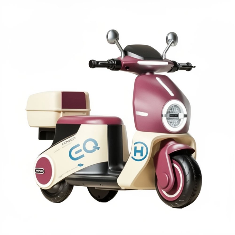 Ηλεκτροκίνητη παιδική μηχανή Vespa για ηλικίες 2-5 ετών Y-MB6129-B μπεζ/μπορντό