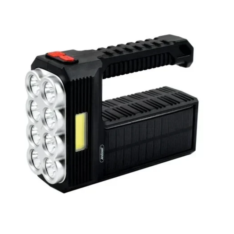 Ηλιακός επαναφορτιζόμενος φακός 8LED+COB λευκού φωτισμού Andowl Q-SD623 – μαύρο