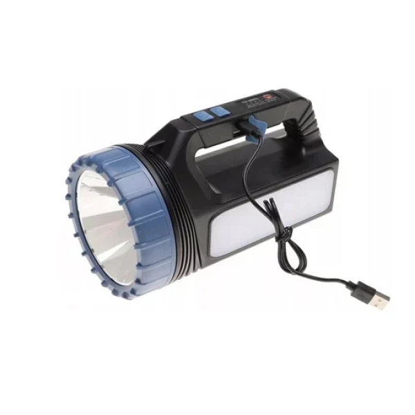 Ηλιακός φακός εργασίας/έκτακτης ανάγκης/camping LED Q-D691 μαύρο/μπλε