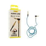 Καλώδιο επέκτασης ήχου 3.5mm male - 3.5mm male 1m Andowl Q-T201 γαλάζιο - Image 2