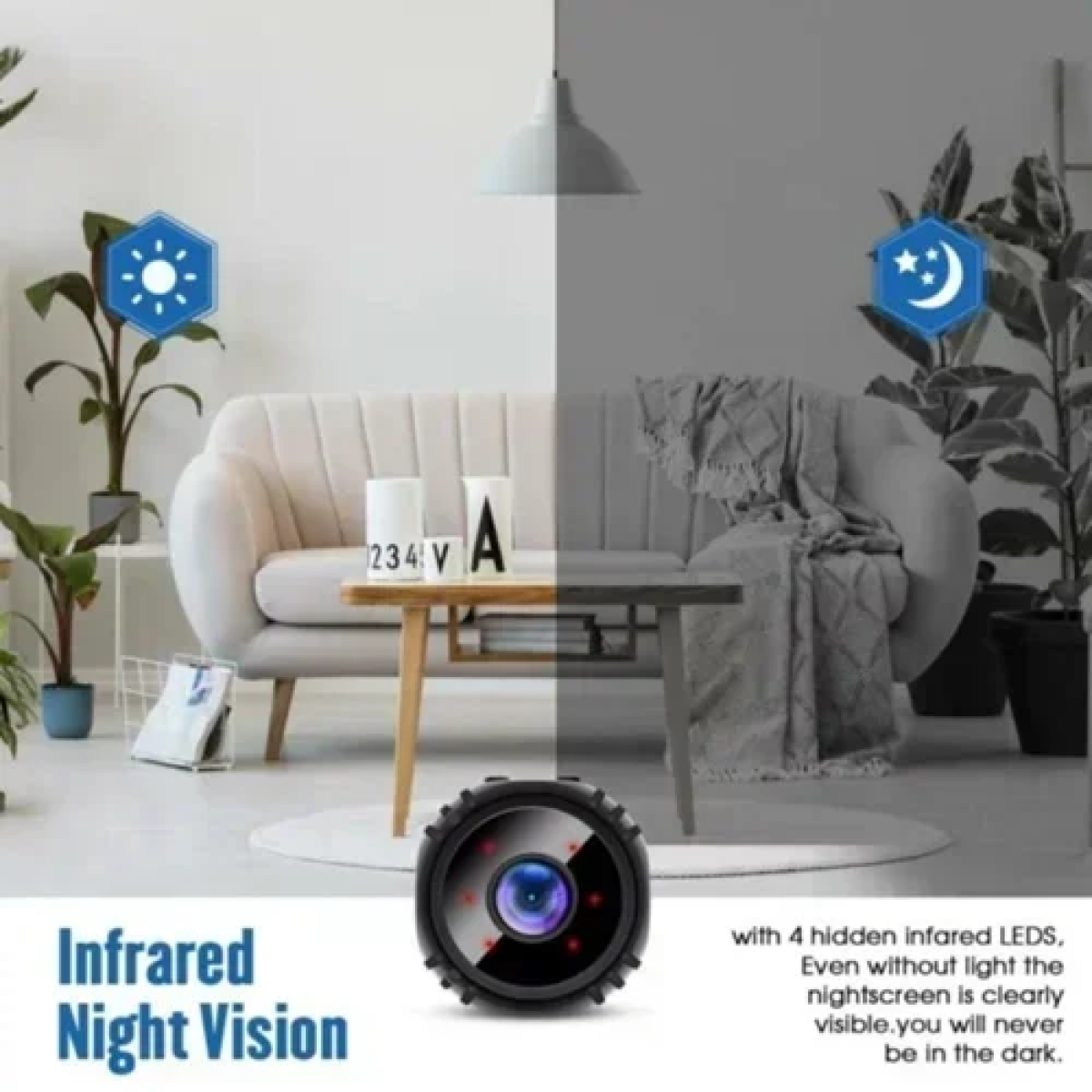 Κάμερα Ασφαλείας Εσωτερικού Χώρου Wi-Fi 1080p Aerbes AB-JK23 – Μαύρη - Image 3