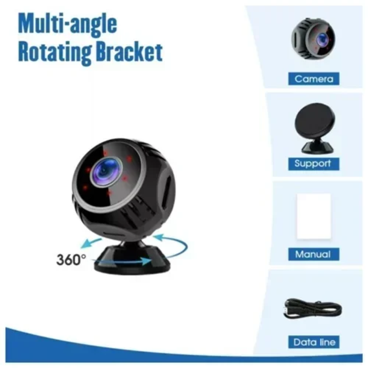 Κάμερα Ασφαλείας Εσωτερικού Χώρου Wi-Fi 1080p Aerbes AB-JK23 – Μαύρη - Image 4