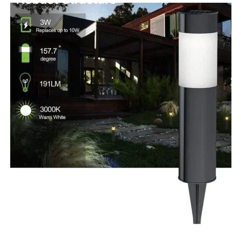 Καρφωτό ηλιακό φωτιστικό κήπου Solar Light μαύρο