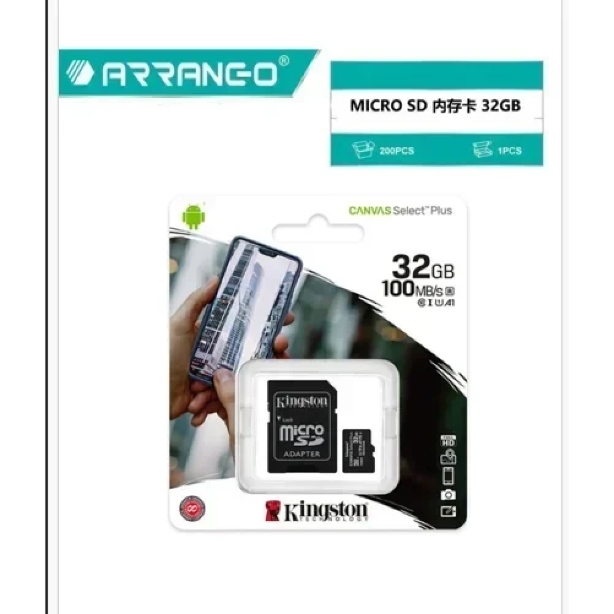 Kingston Canvas Select Plus microSDXC Με Αντάπτορα SDCS2-32GB (740617298680)