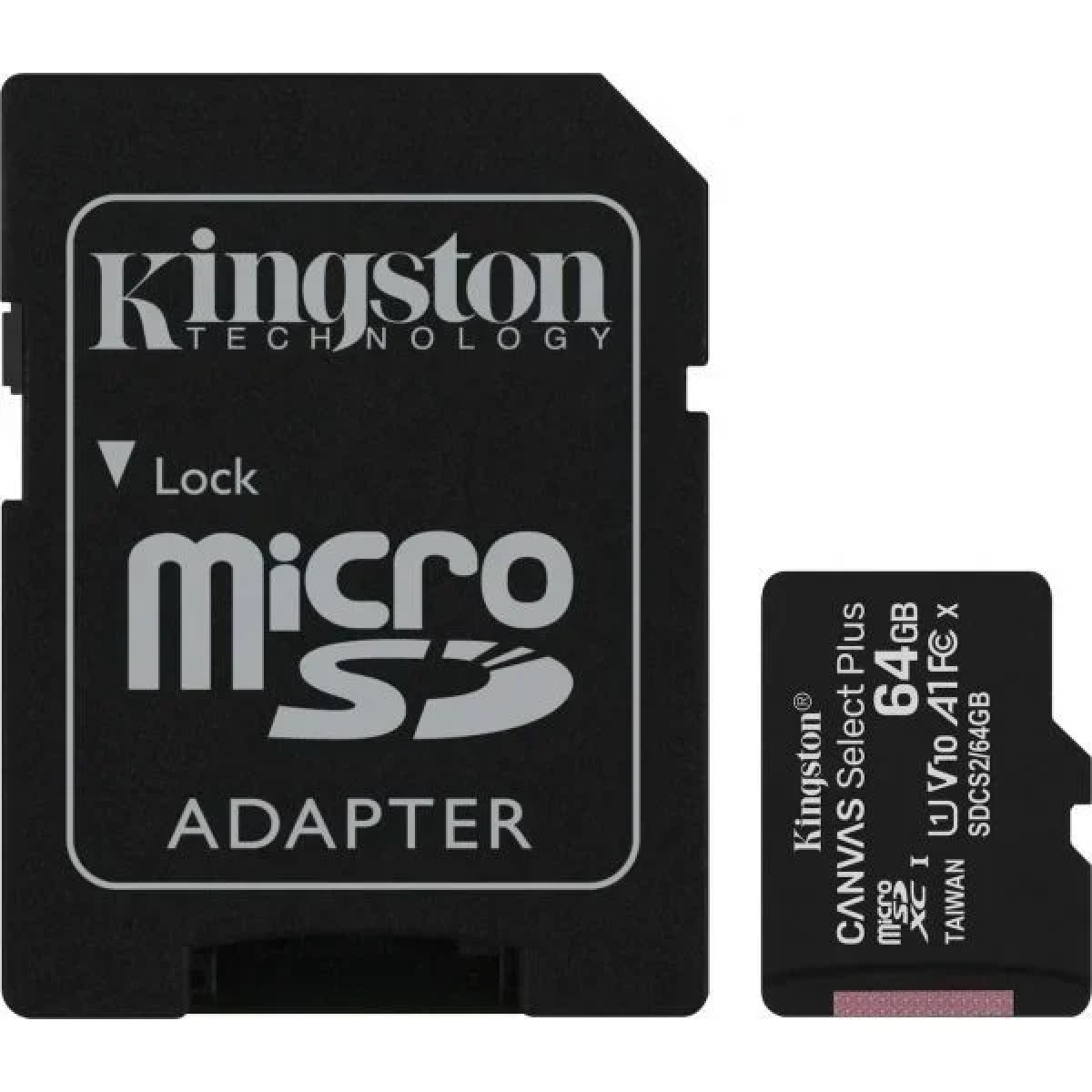 Kingston Canvas Select Plus microSDXC Με Αντάπτορα SDCS2-64GB