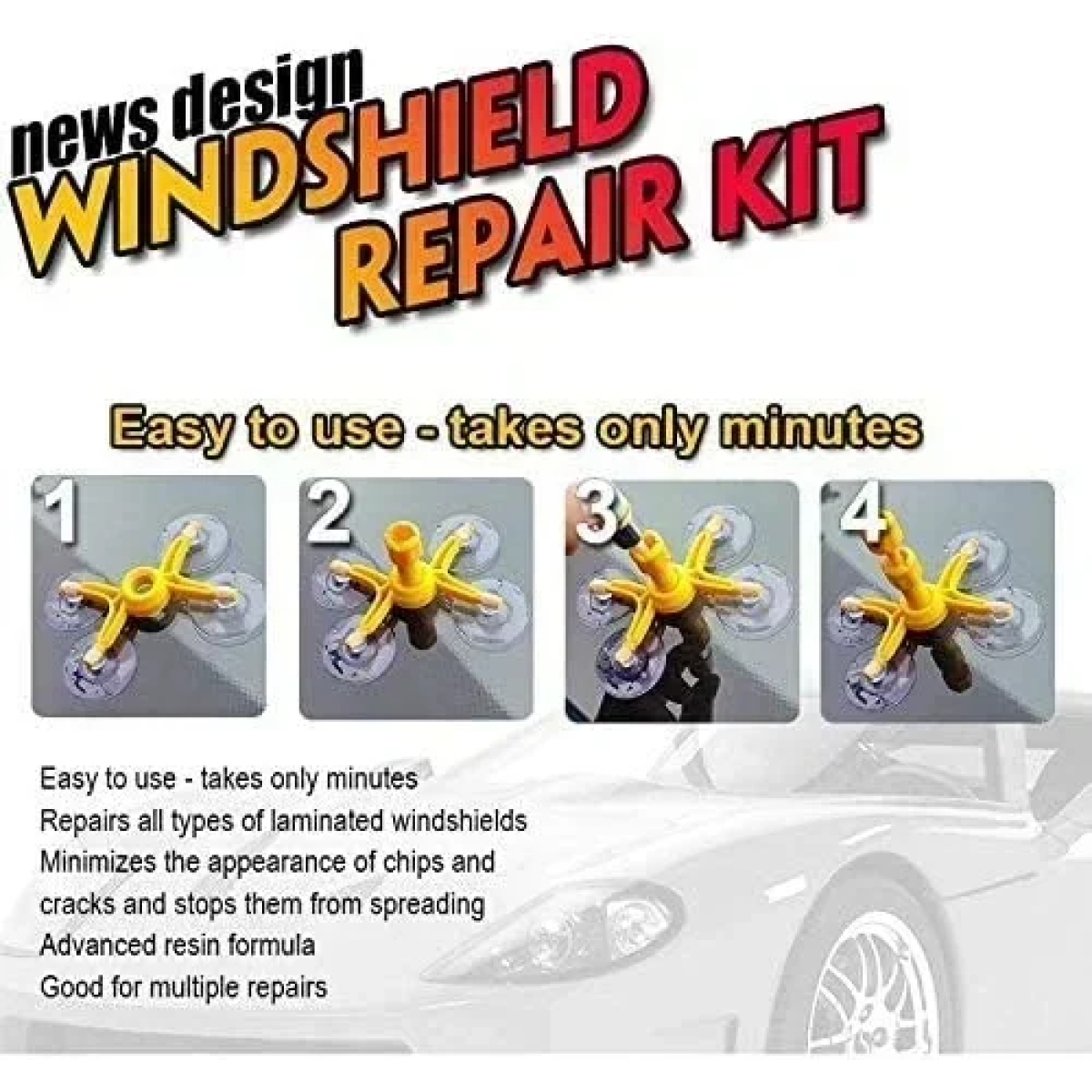 Κιτ επισκευής παρμπρίζ αυτοκινήτου - Windshield Repair Kit - Image 4