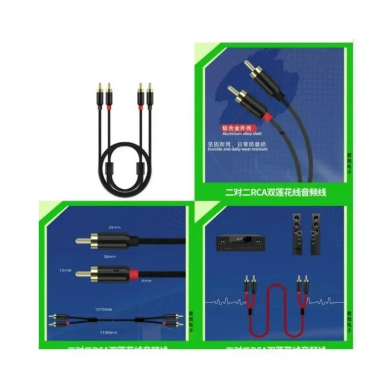 Ky-224 Cable 2x RCA male - 2x RCA male 1m