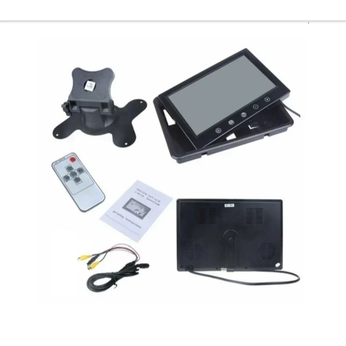 LCD Οθόνη Μόνιτορ 9″ HD TFT/LED Με Κουμπιά Αφής Και 2 Εισόδους Βίντεο