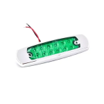 LED (12) όγκου 16cm 12V με πράσινο φωτισμό OEM – ασημί