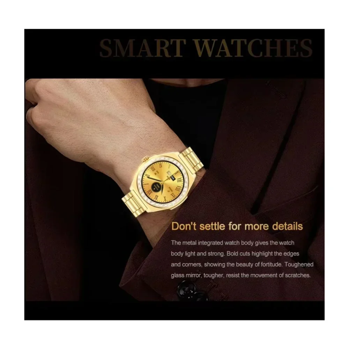LG72 Pro Max Smartwatch Χρυσό