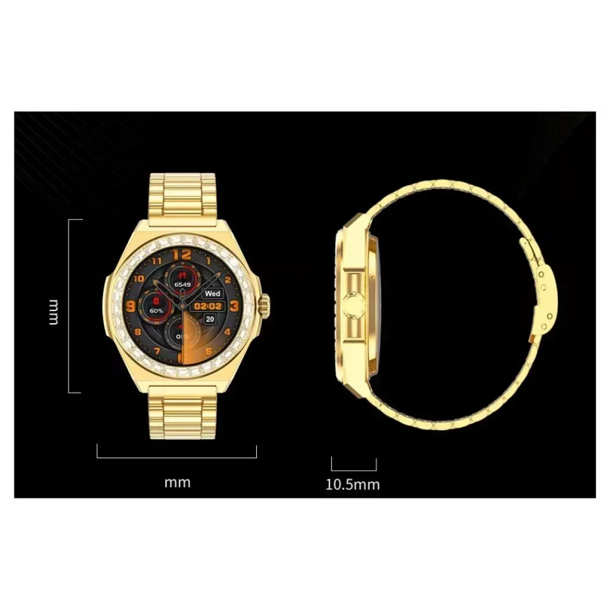 LG72 Pro Max Smartwatch Χρυσό