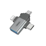 Μετατροπέας Lightning / USB-C / micro USB male σε USB-A female Andowl Q-OTG09