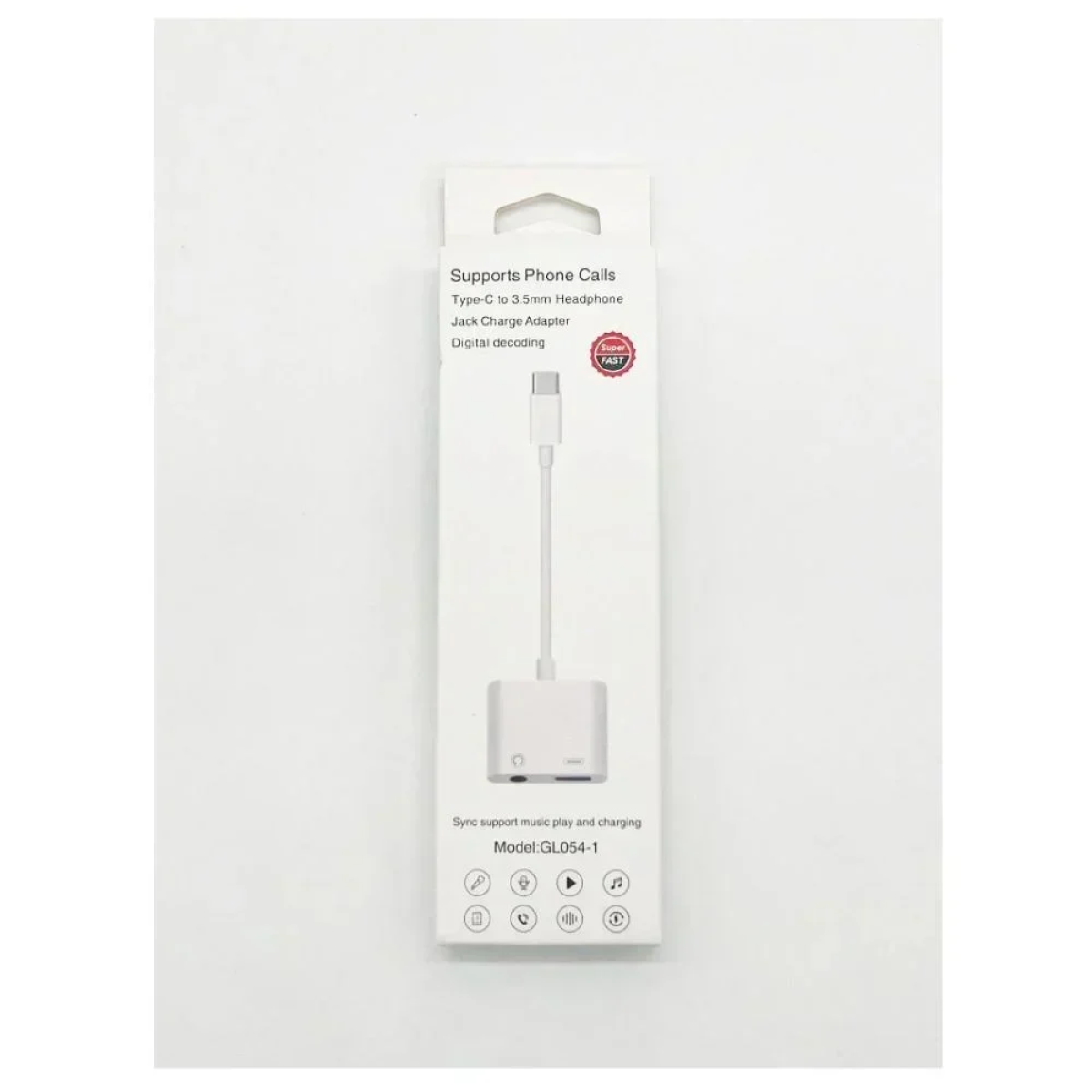 Μετατροπέας USB-C male σε 3.5mm / USB-C female Λευκό (GL054-1)