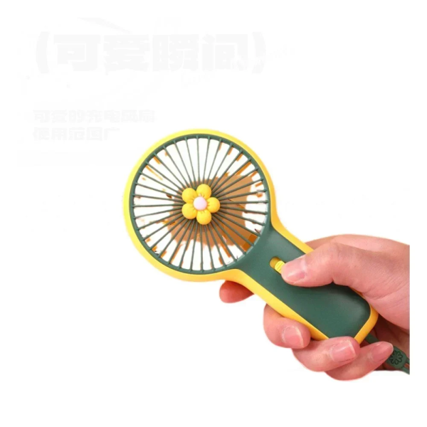 Mini Ανεμιστήρας Χειρός Επαναφορτιζόμενος με Usb DD5627B - Πράσινο/Κίτρινο