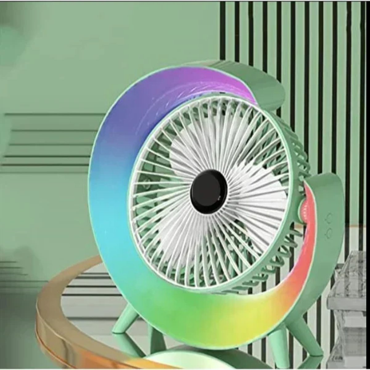 Μίνι Ανεμιστήρας Επιτραπέζιος Με Φωτισμό Led Rgb ARRANGO AFS49249