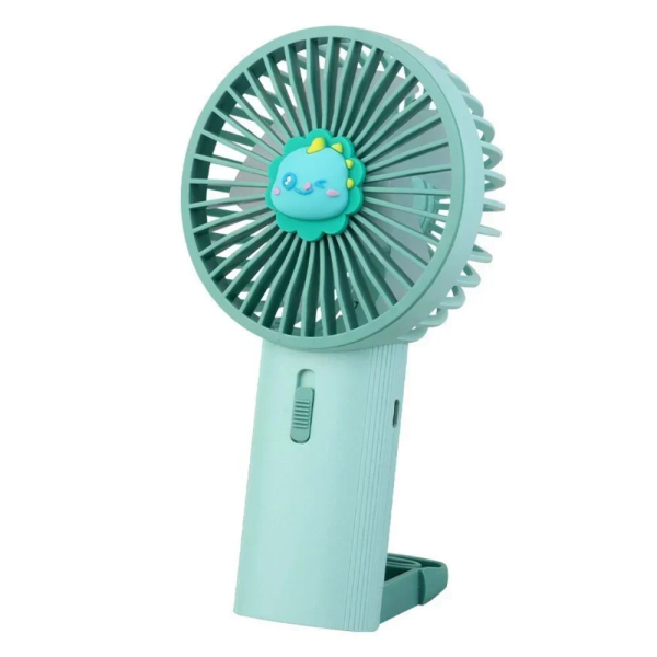 Mini Fan DD8001-5 Ανεμιστήρας Χειρός με Βάση Στήριξης σε Πράσινο
