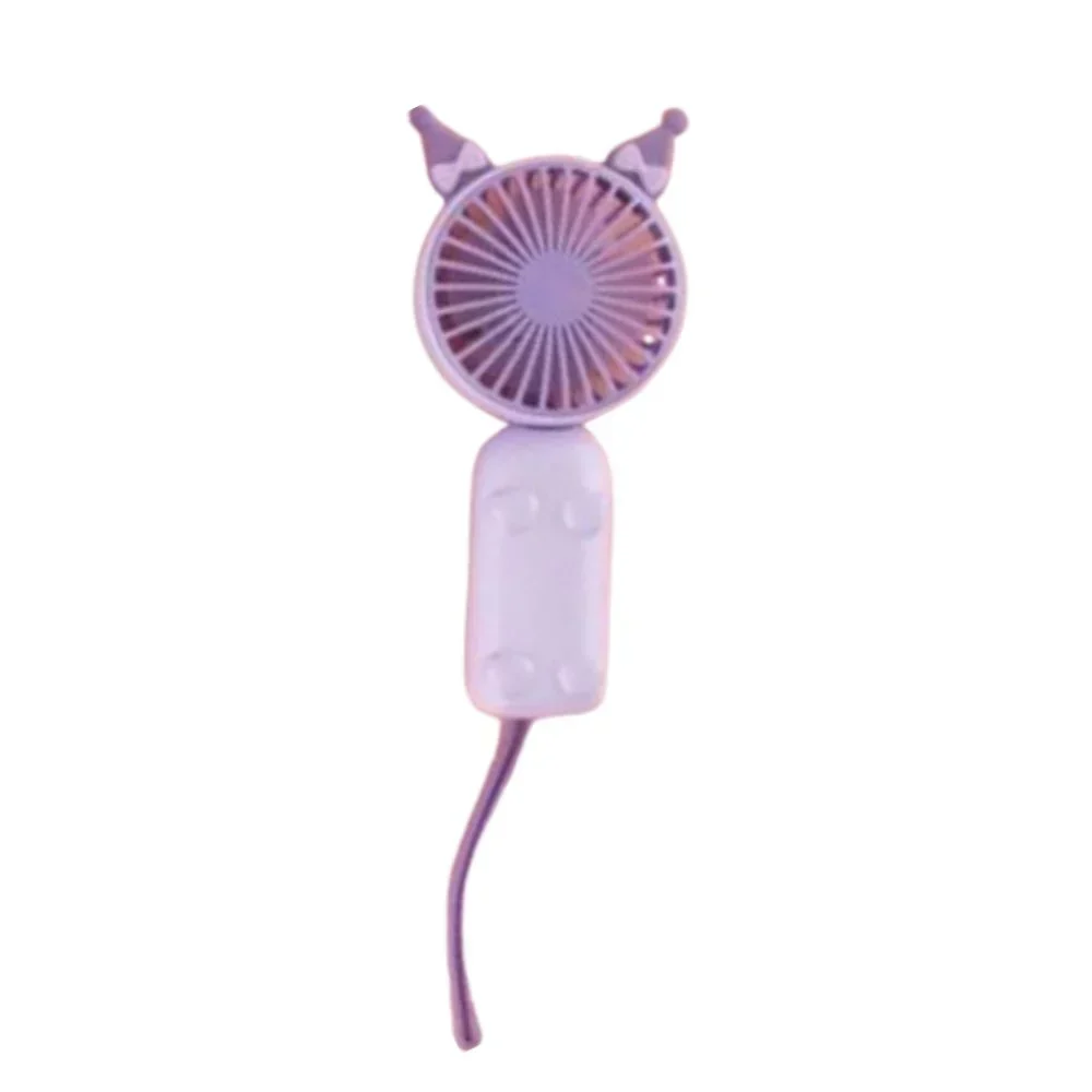 Mini Fan Dd8039Abcd Με Σχέδιο (Κοτσιδάκια) Ανεμιστήρας Χειρός Και Με Βάση Στήριξης Σε Μωβ