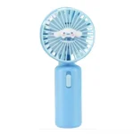 Mini Fan DD8054S με Σχέδιο (Λαγουδάκι) Ανεμιστήρας χειρός και με Βάση στήριξης σε Γαλάζιο