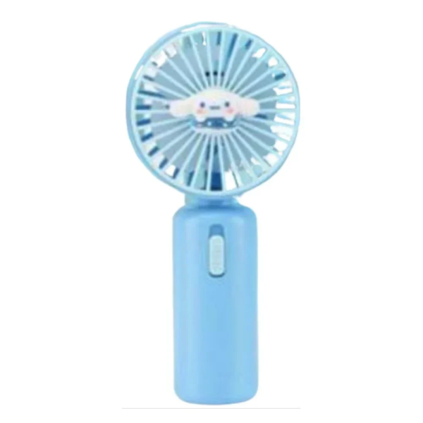 Mini Fan DD8054S με Σχέδιο (Λαγουδάκι) Ανεμιστήρας χειρός και με Βάση στήριξης σε Γαλάζιο
