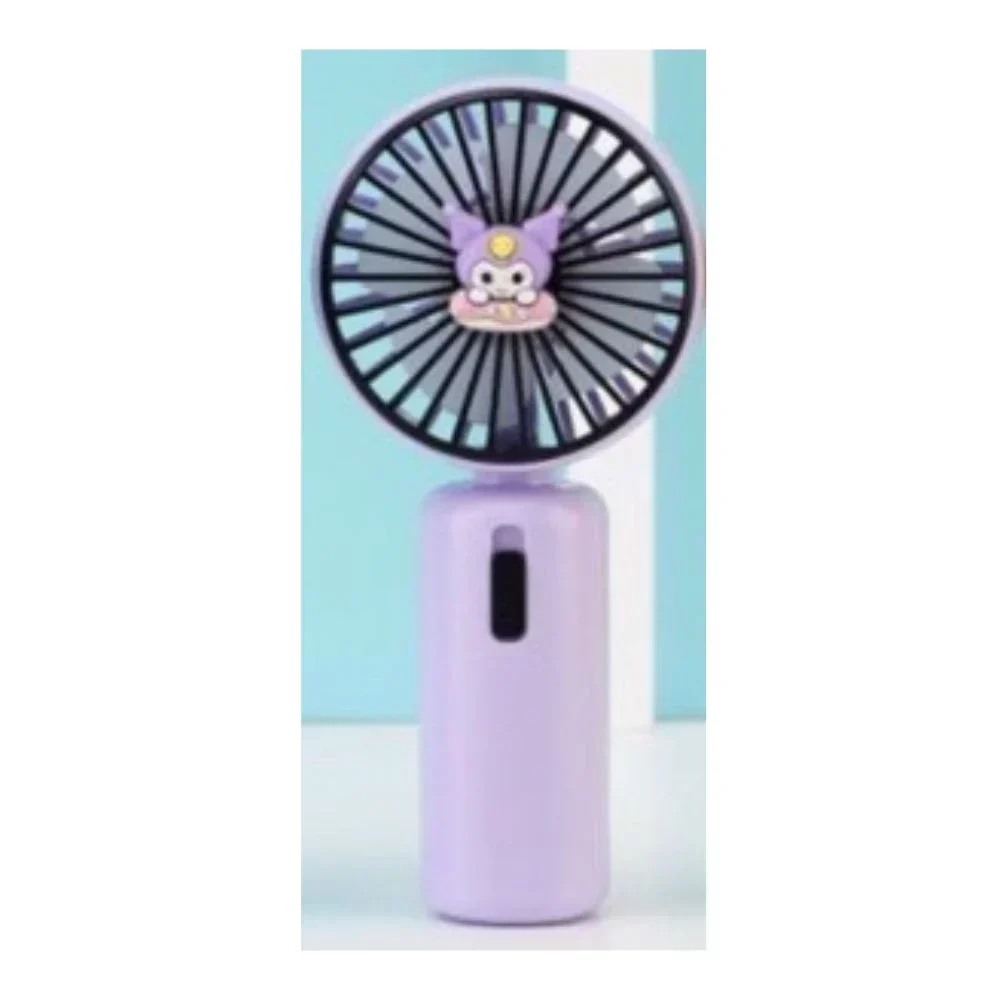 Mini Fan Dd8054S Με Σχέδιο (Λαγουδάκι) Ανεμιστήρας Χειρός Και Με Βάση Στήριξης Σε Μωβ
