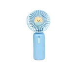 Mini Fan DD8054Υ με Σχέδιο (Λαγουδάκι) Ανεμιστήρας χειρός και με Βάση στήριξης σε Γαλάζιο