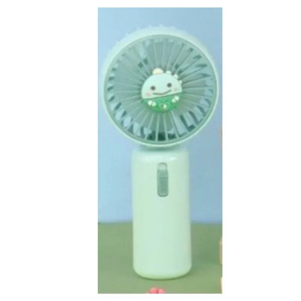 Mini Fan DD8054Υ με Σχέδιο (Λαγουδάκι) Ανεμιστήρας χειρός και με Βάση στήριξης σε Πράσινο