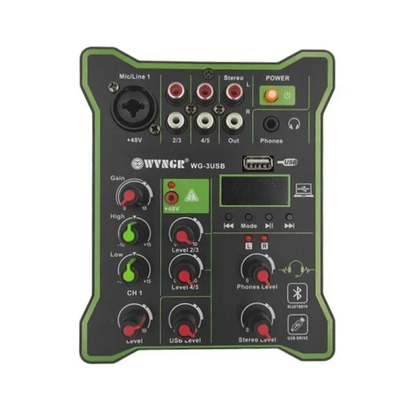 Μίκτης ήχου 4 καναλιών WVNGR WG-3USB