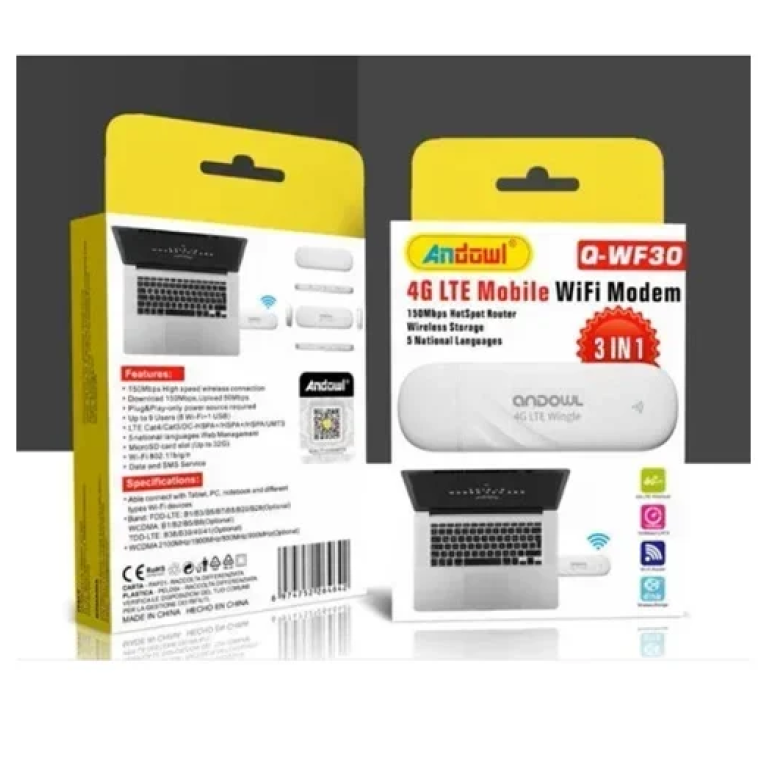Μόντεμ Mobile Internet 150 Mbps 4G LTE USB Stick Andowl Q-WF30 λευκό