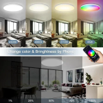Μοντέρνο φωτιστικό οροφής LED RGB Smart Ceiling Light XD-TUYA-022 λευκό - Image 5