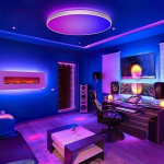 Μοντέρνο φωτιστικό οροφής LED RGB Smart Ceiling Light XD-TUYA-022 λευκό - Image 3