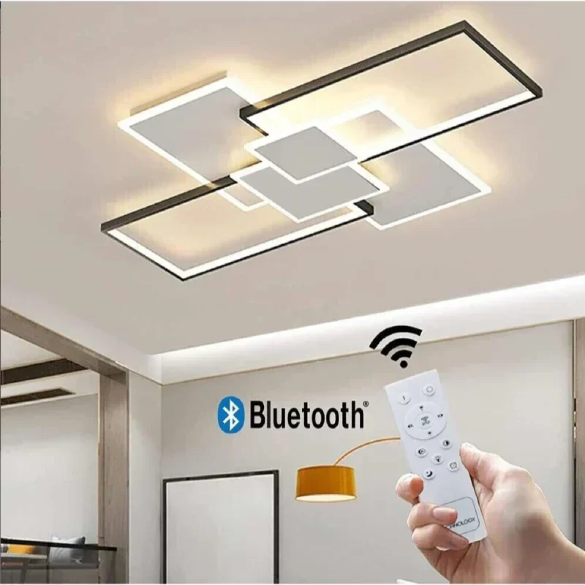 Μοντέρνο Φωτιστικό Οροφής Πολυέλαιος LED 83 W Bluetooth C67-3C