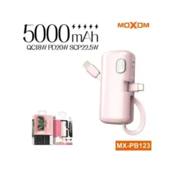 Moxom MX-PB123 Power Bank 5000mAh Ροζ