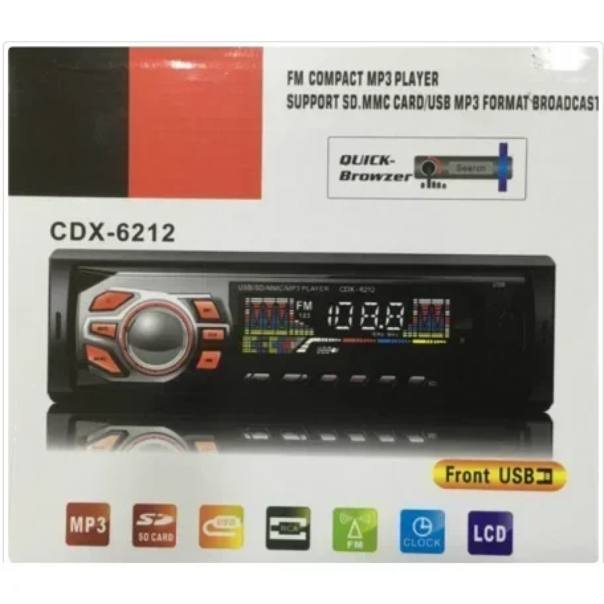 MP3 Player Αυτοκινήτου με USB/SD/FM/ CDX-7613 - Image 2