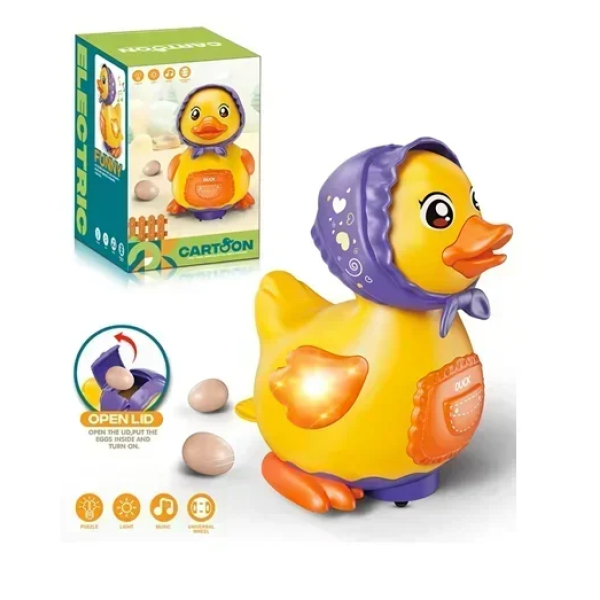 Παιχνίδι παπάκι με φώτα και μουσική που κάνει αυγά M06-C κίτρινο