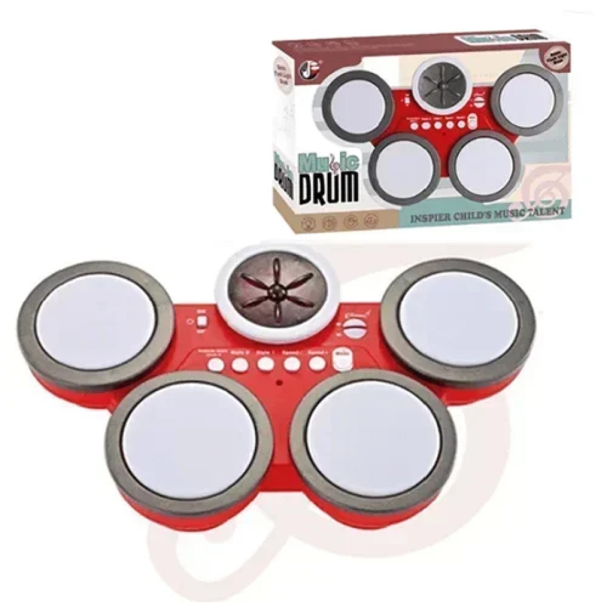Παιδικά ντραμς – Music Drum σε κόκκινο χρώμα - Image 2