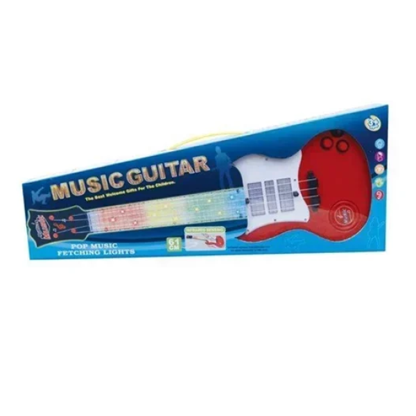 Παιδική ηλεκτρική κιθάρα με φώτα και ήχο - Music Guitar κόκκινη