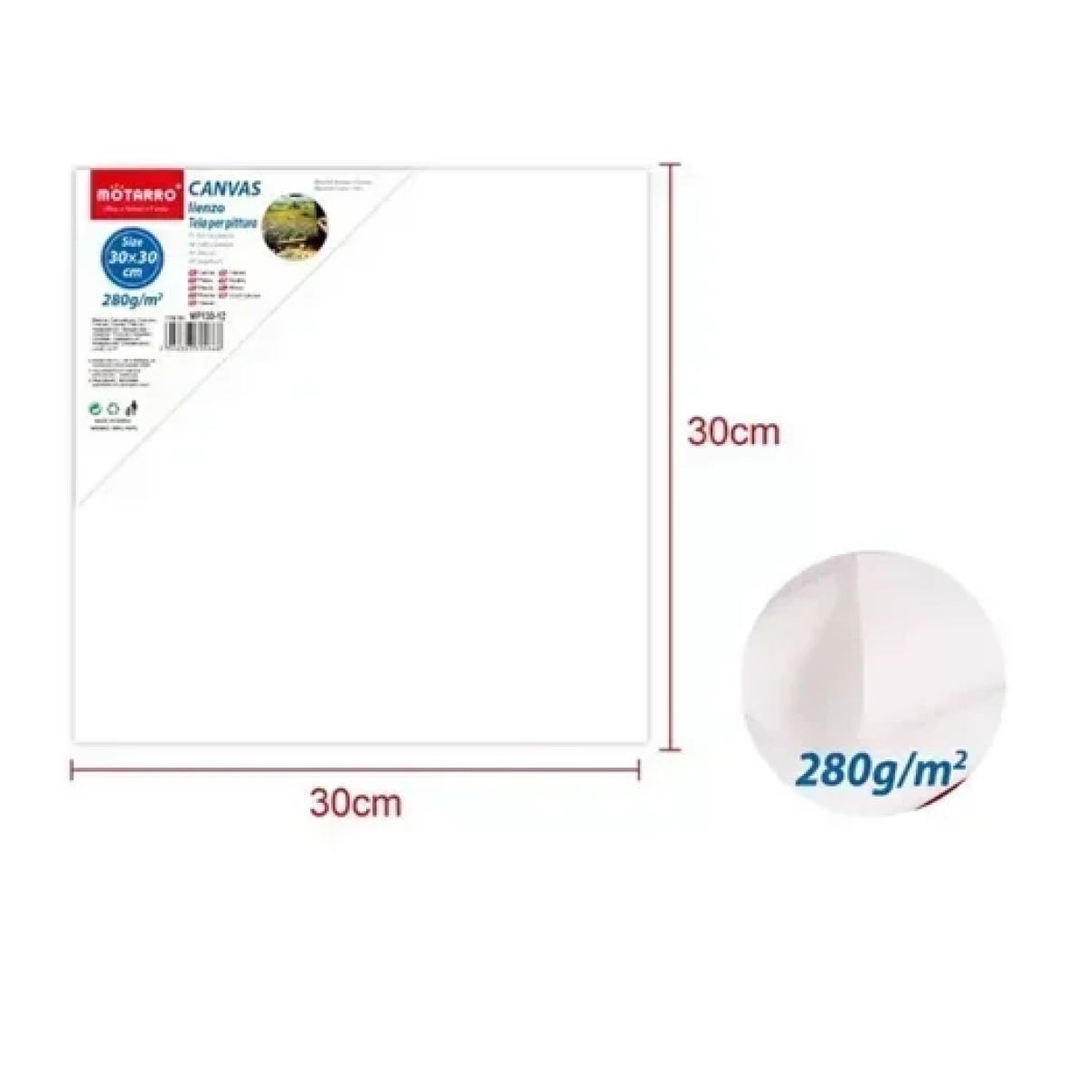 Πίνακας ζωγραφικής - καμβάς σε τελάρο 30x30cm MP130-12 λευκό - Image 6