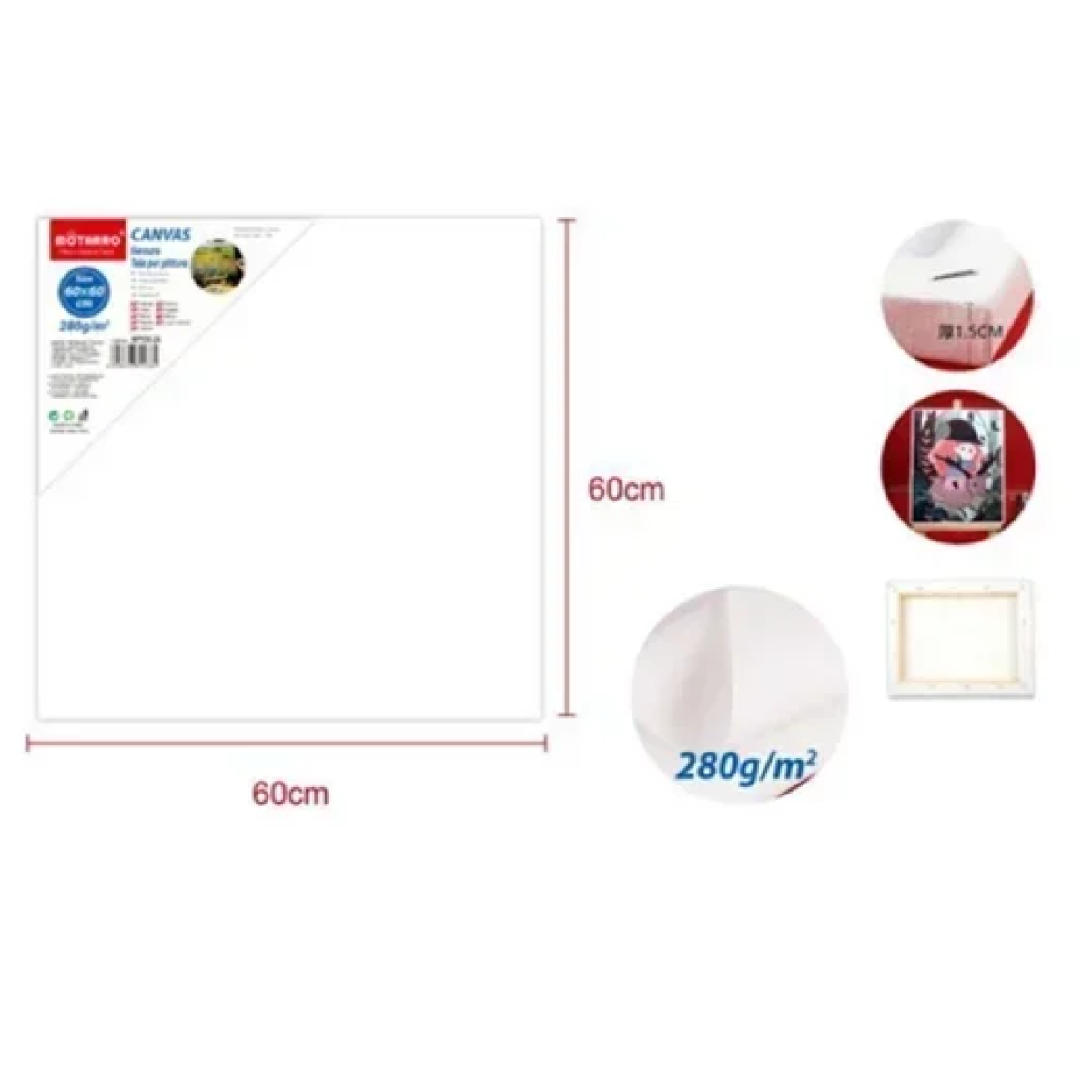 Πίνακας ζωγραφικής - καμβάς σε τελάρο 50x80cm MP130-22 λευκό - Image 6