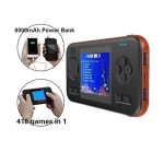 Power Bank φόρτισης 8000mAh και κονσόλα με 416 παιχνίδια 2 σε 1- μαύρο