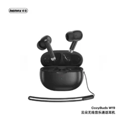 Remax CozyBuds W19 Bluetooth Handsfree Ακουστικά με Θήκη Φόρτισης - Μαύρο